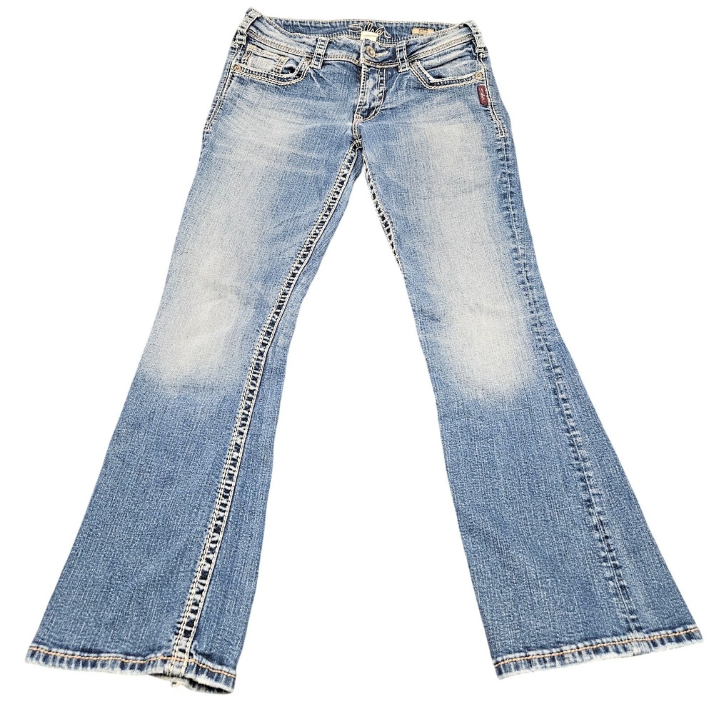 Silver Jeans Suki Bootcut Womens 29x30 Blue Light Wash Denim Y2K Western Cowgirl